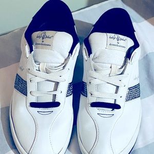 Baby phat designer sneakers with rhinestones blue and white